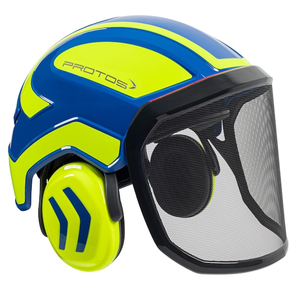 Pfanner Vented Safety Helmet, PROTOS, Blue/Yellow 22116 - main